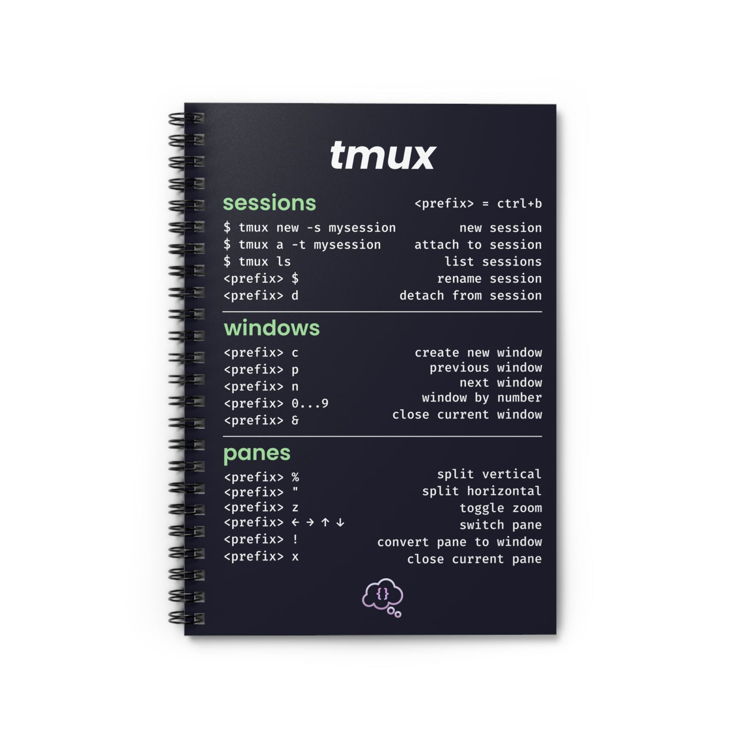 Cheatsheet Notebook - Tmux